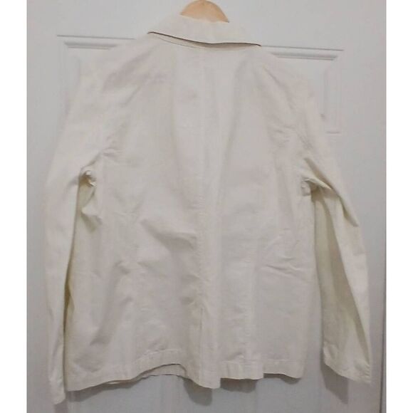 Talbots womens xl ivory off white lightweight utility spring summer jacket - Picture 3 of 5